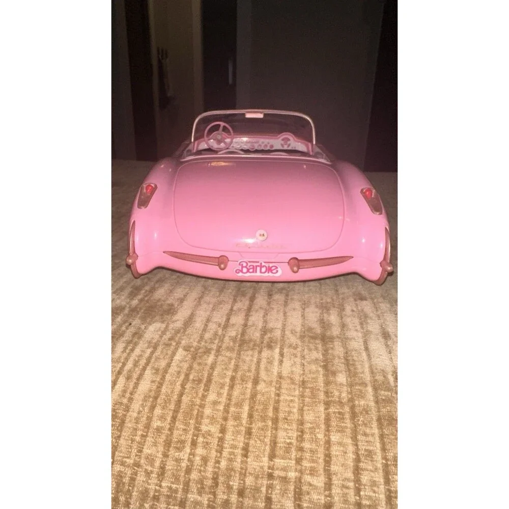 Hot Wheels Corvette Barbie RC Pink Convertible Car with Remote Control EUC